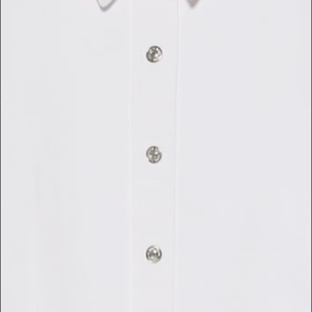 ZARA White Oversized Denim Shirt Size Medium - Picture 7 of 7